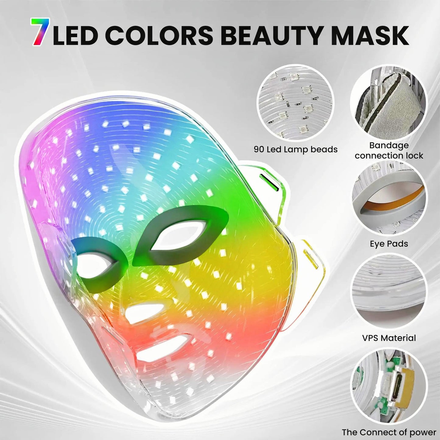 AuraShield™ 7-Spectrum LED Light Therapy Mask