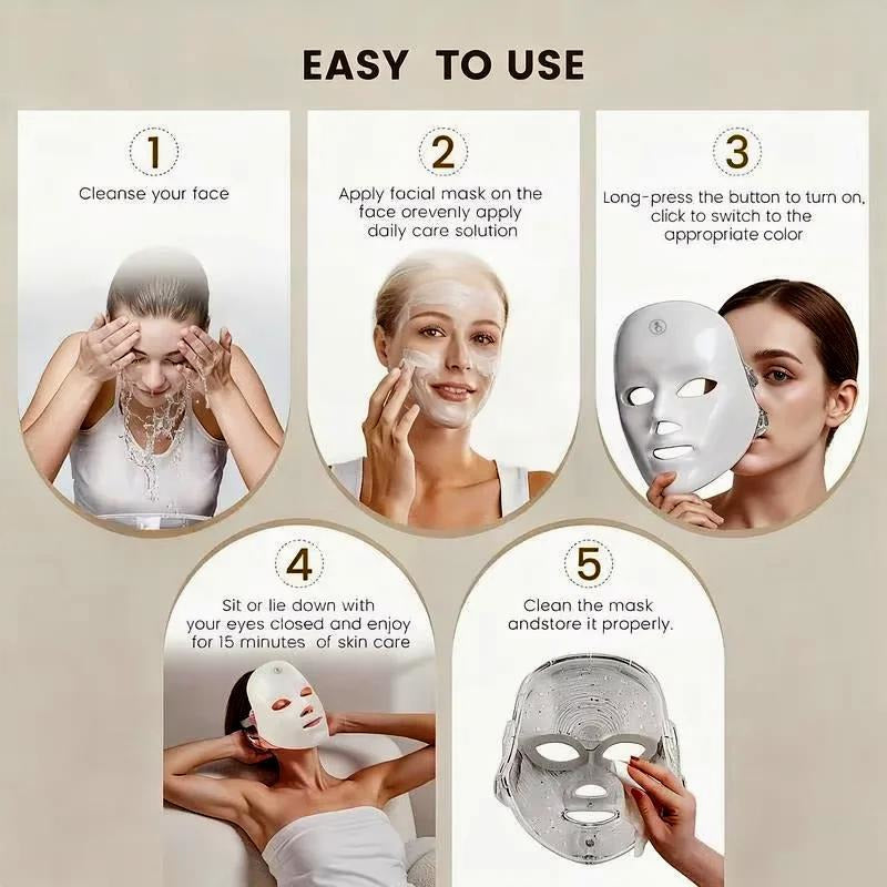 AuraShield™ 7-Spectrum LED Light Therapy Mask